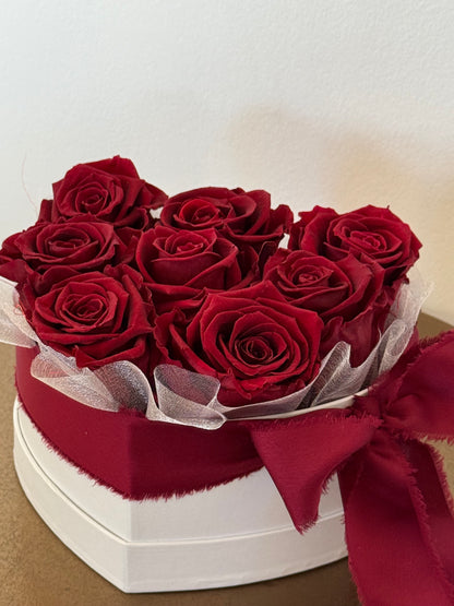 Caja de flores esmeralda