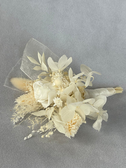 flores preservadas, ramo de novia, regalo, ideas de regalo, preserved flowers, dried flowers, españa, francia, portugal, wedding, boutonniere, boda, blanco